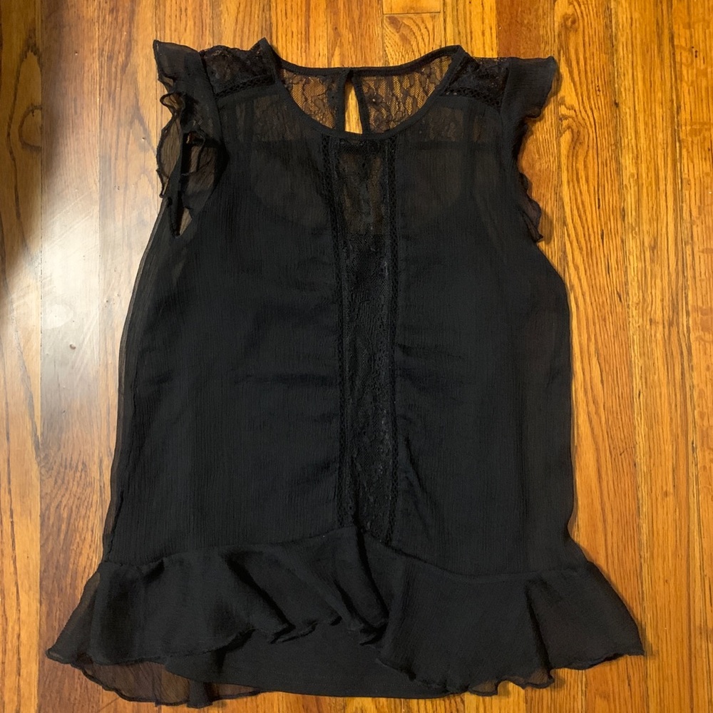 Black lace blouse